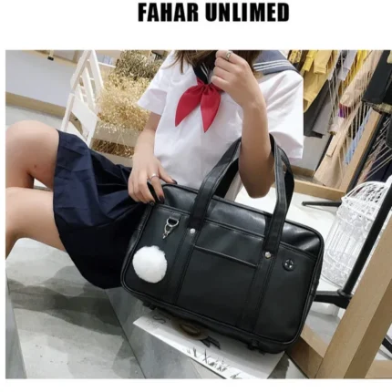 Japanese two-dimensional student JK uniform bag girl PU schoolbag COS wear-resistant waterproof one-shoulder Messenger handbag